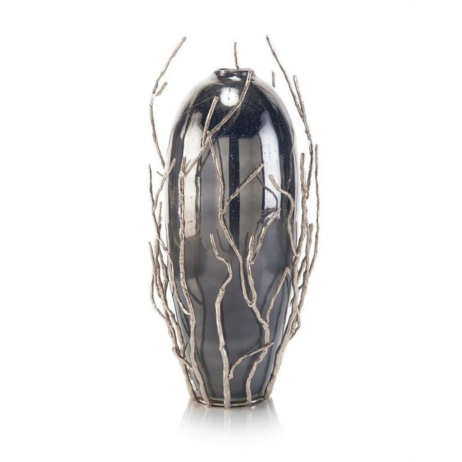 John Richard Sapling-Encased Smoky Glass Jar