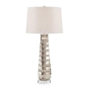 John Richard Chiseled Table Lamp In Silver