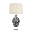 John Richard Webs Of Charcoal And White Glass Table Lamp