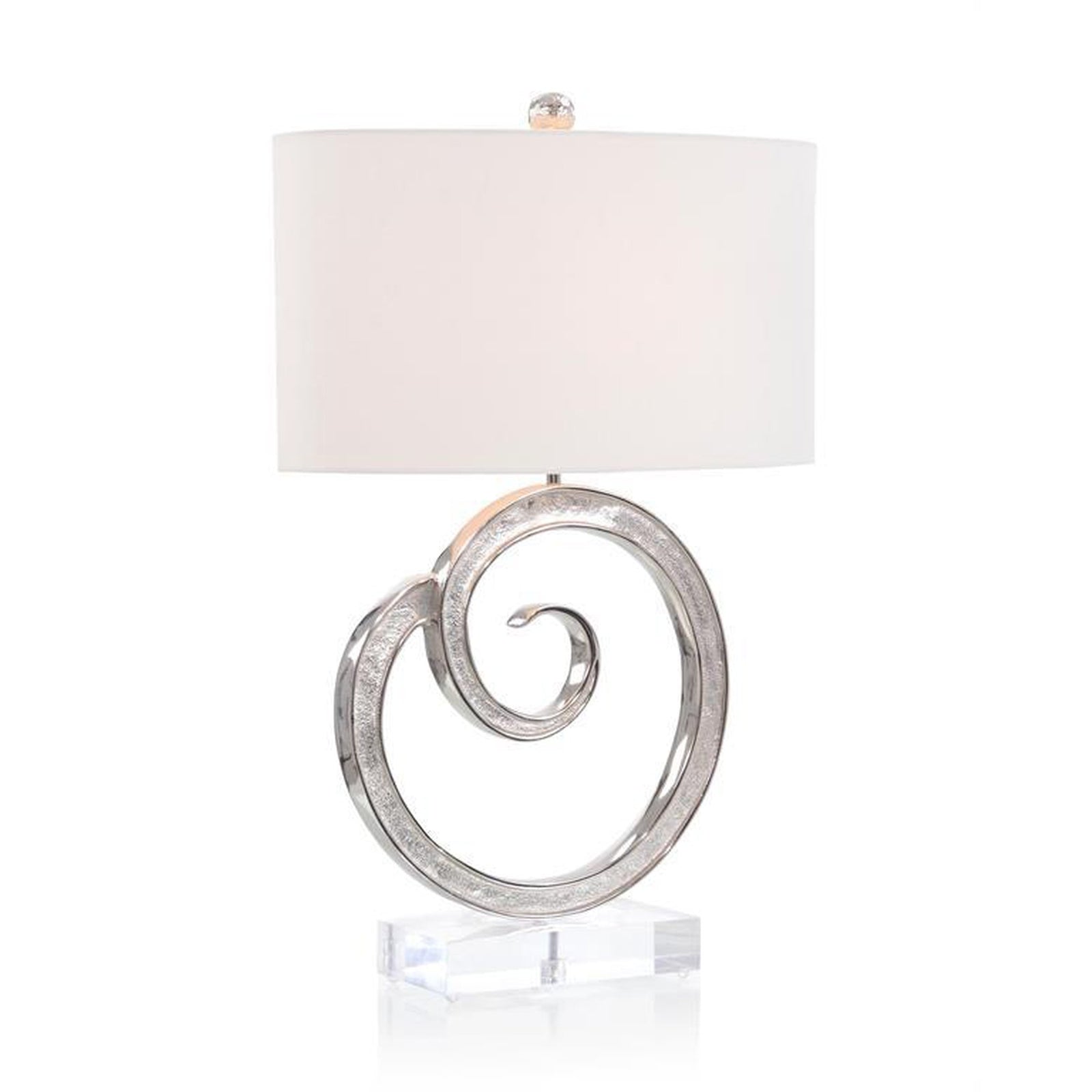 John Richard Spiral Nickel Table Lamp