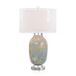 John Richard Robin'S-Egg Blue Speckled Glass Table Lamp