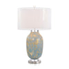 John Richard Robin'S-Egg Blue Speckled Glass Table Lamp