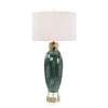 John Richard Jeweled-Collar Table Lamp In Illusion Green