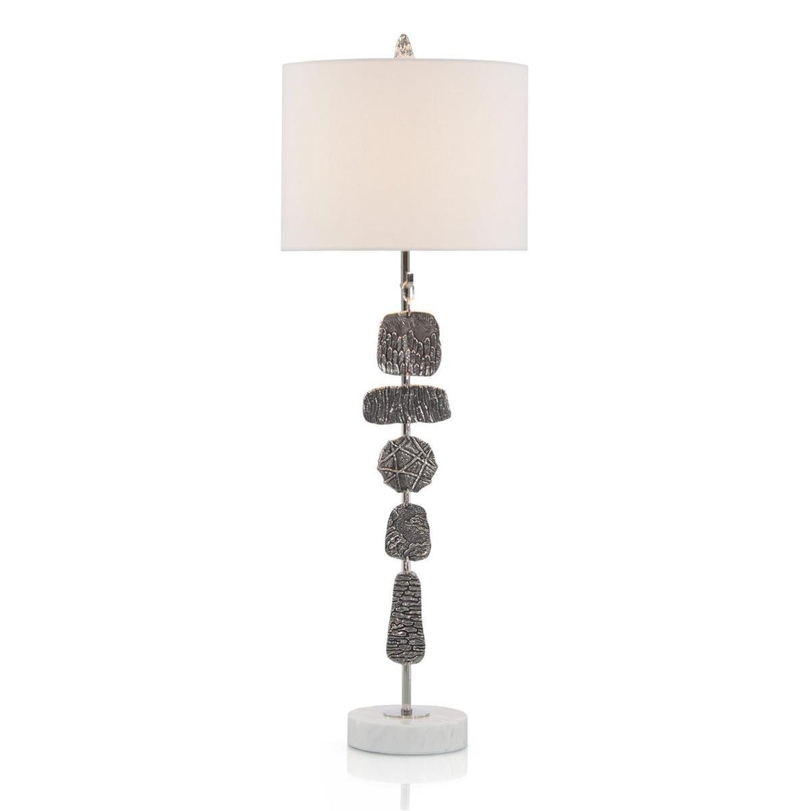 John Richard Nickel Medallion Table Lamp