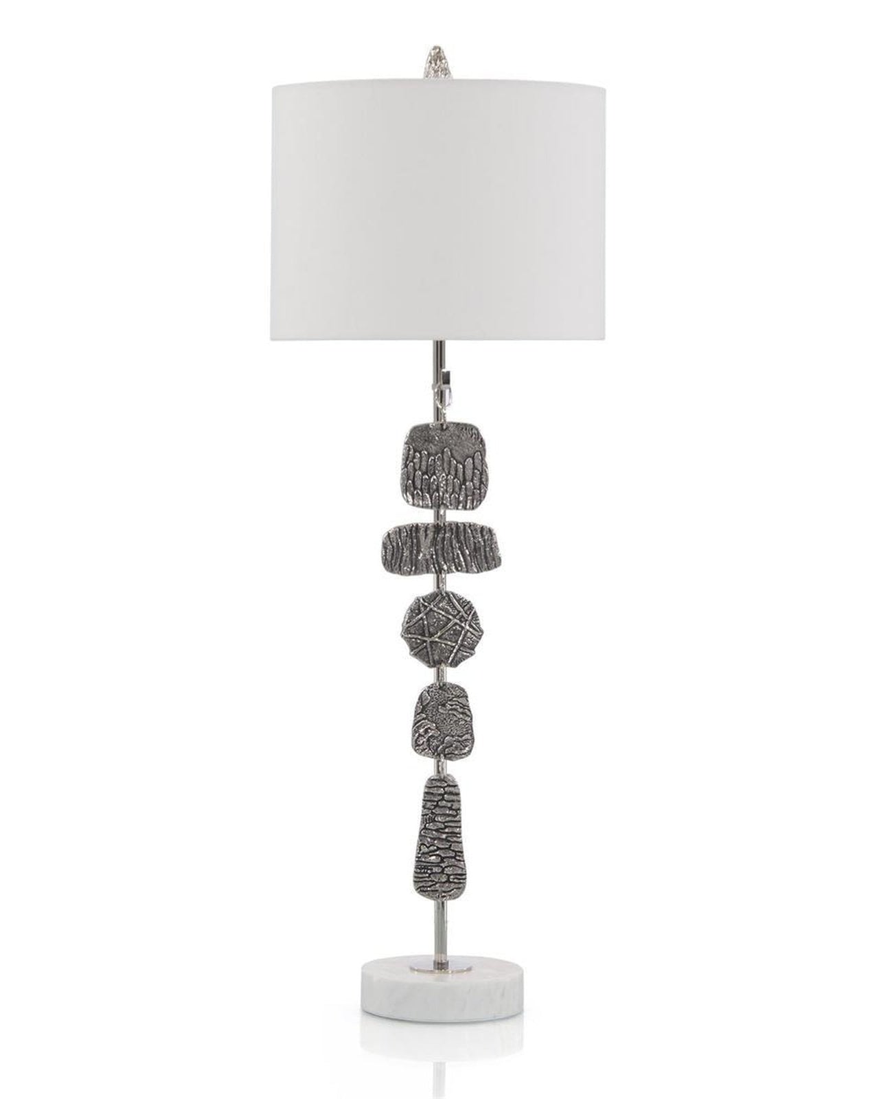 John Richard Nickel Medallion Table Lamp