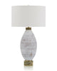 John Richard White And Cream Marbled Glass Table Lamp