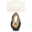 John Richard Black And Metallic Gold Sculpture Lamp