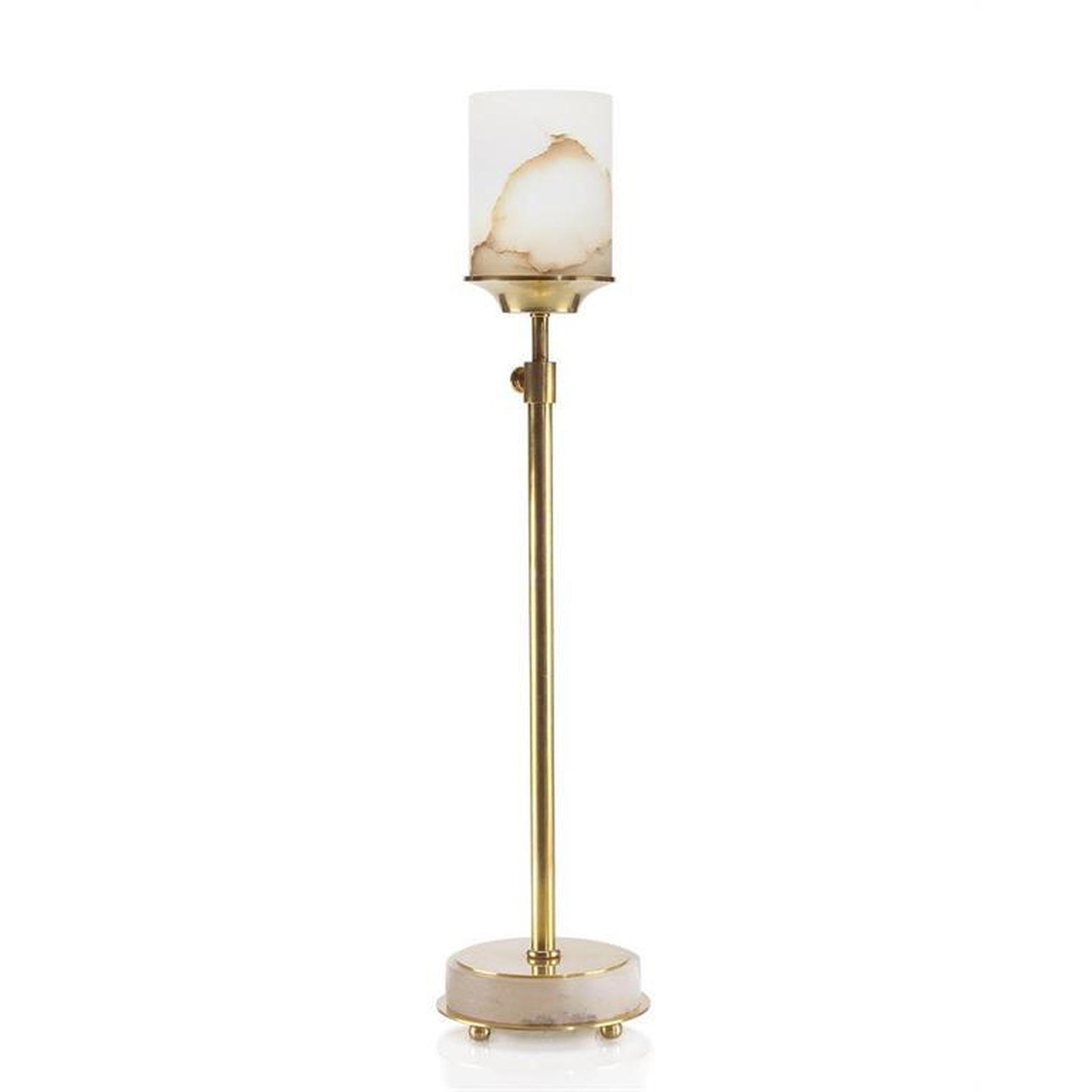 John Richard Honey Brass And Alabaster Buffet Lamp