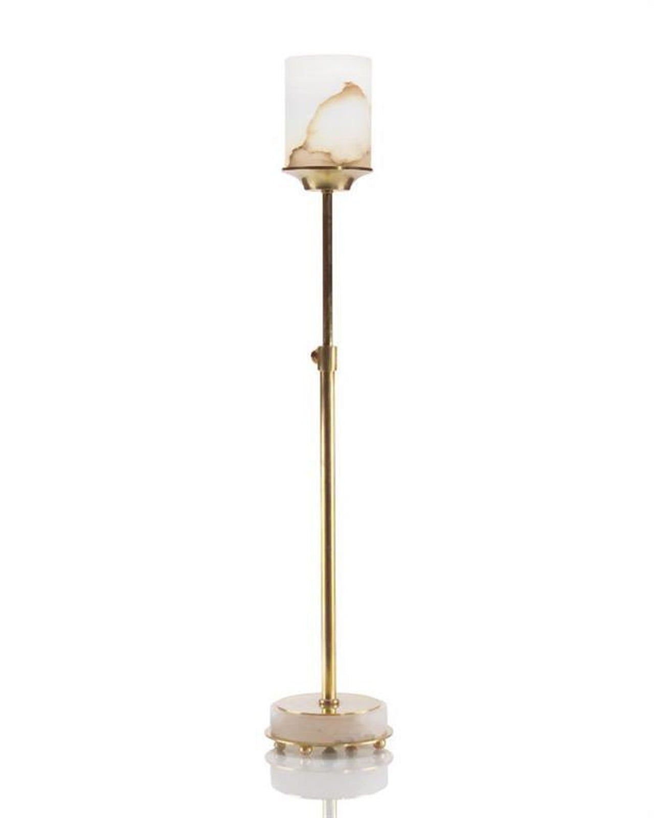 John Richard Honey Brass And Alabaster Buffet Lamp