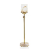 John Richard Honey Brass And Alabaster Buffet Lamp