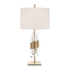 John Richard Brass And Crystal Rod Table Lamp