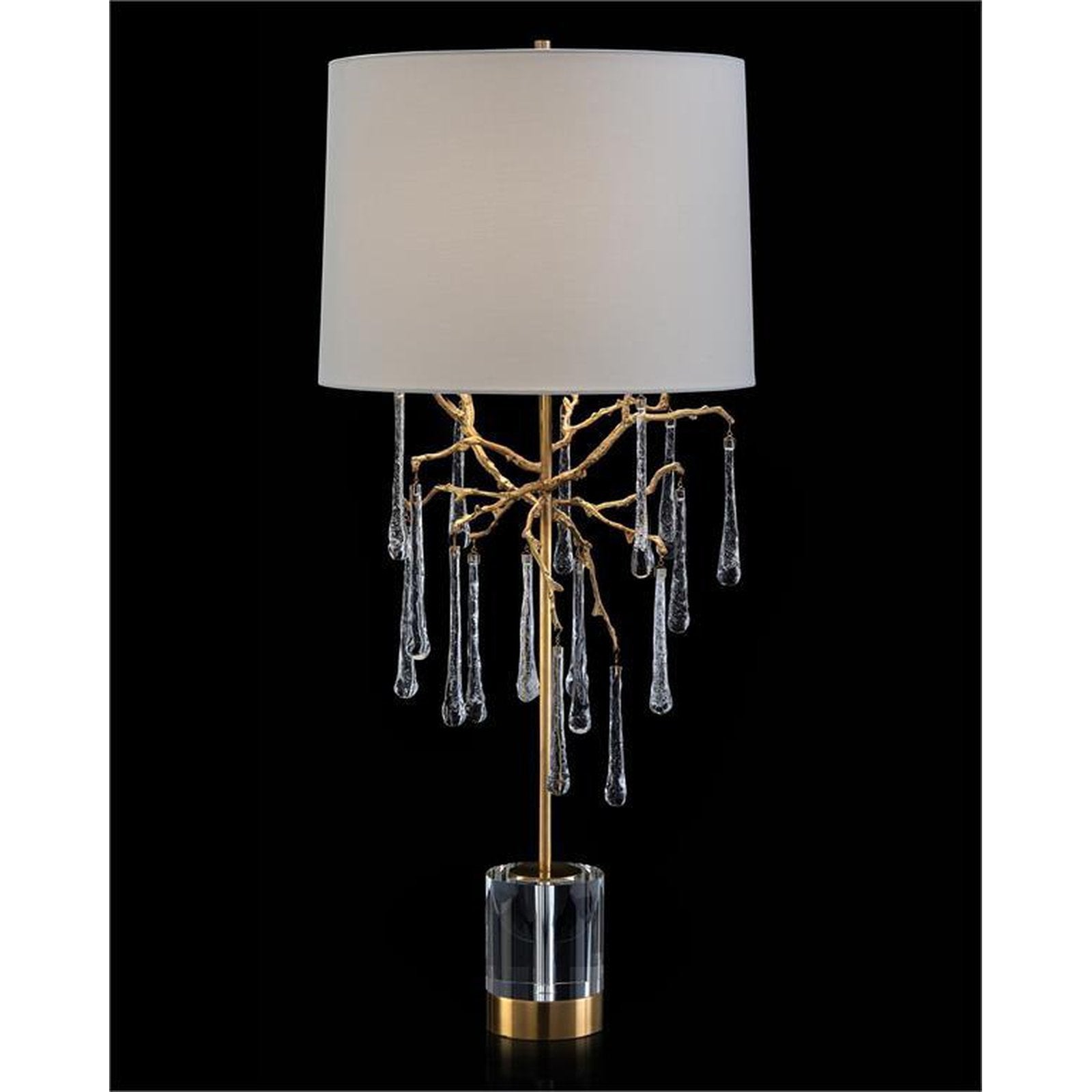 John Richard Branched Crystal Table Lamp Tall