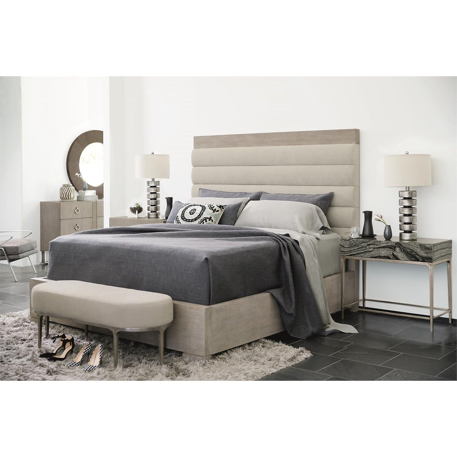 Bernhardt Linea Upholstered Channel Bed