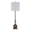 Modern Accents Brushed Nickel and Crystal Accents Table Lamp