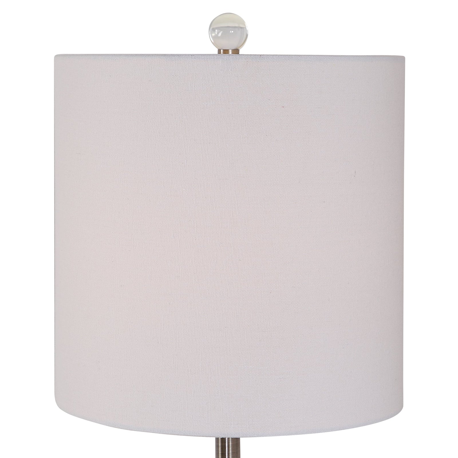 Modern Accents Brushed Nickel and Crystal Accents Table Lamp