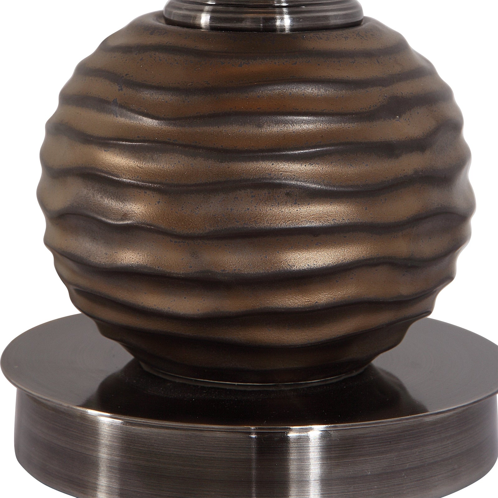 Modern Accents Brushed Nickel and Crystal Accents Table Lamp