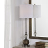 Modern Accents Brushed Nickel and Crystal Accents Table Lamp