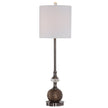 Modern Accents Brushed Nickel and Crystal Accents Table Lamp