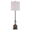 Modern Accents Brushed Nickel and Crystal Accents Table Lamp
