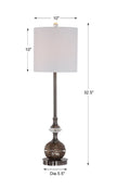 Modern Accents Brushed Nickel and Crystal Accents Table Lamp