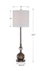 Modern Accents Brushed Nickel and Crystal Accents Table Lamp