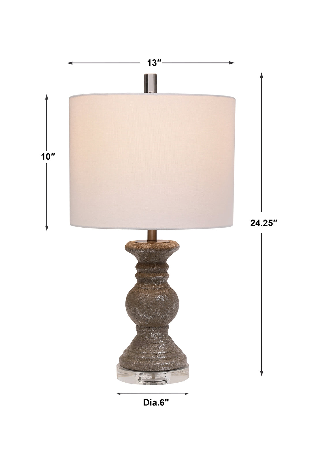 Modern Accents Textured Ceramic Stone Table Lamp