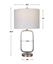 Modern Accents Rectangular Metal Base Table Lamp