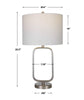 Modern Accents Rectangular Metal Base Table Lamp