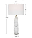 Uttermost Levadia Matte White Table Lamp