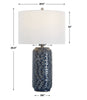 Modern Accents Wave Pattern Ceramic Table Lamp