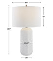 Modern Accents Wave Pattern Ceramic Table Lamp