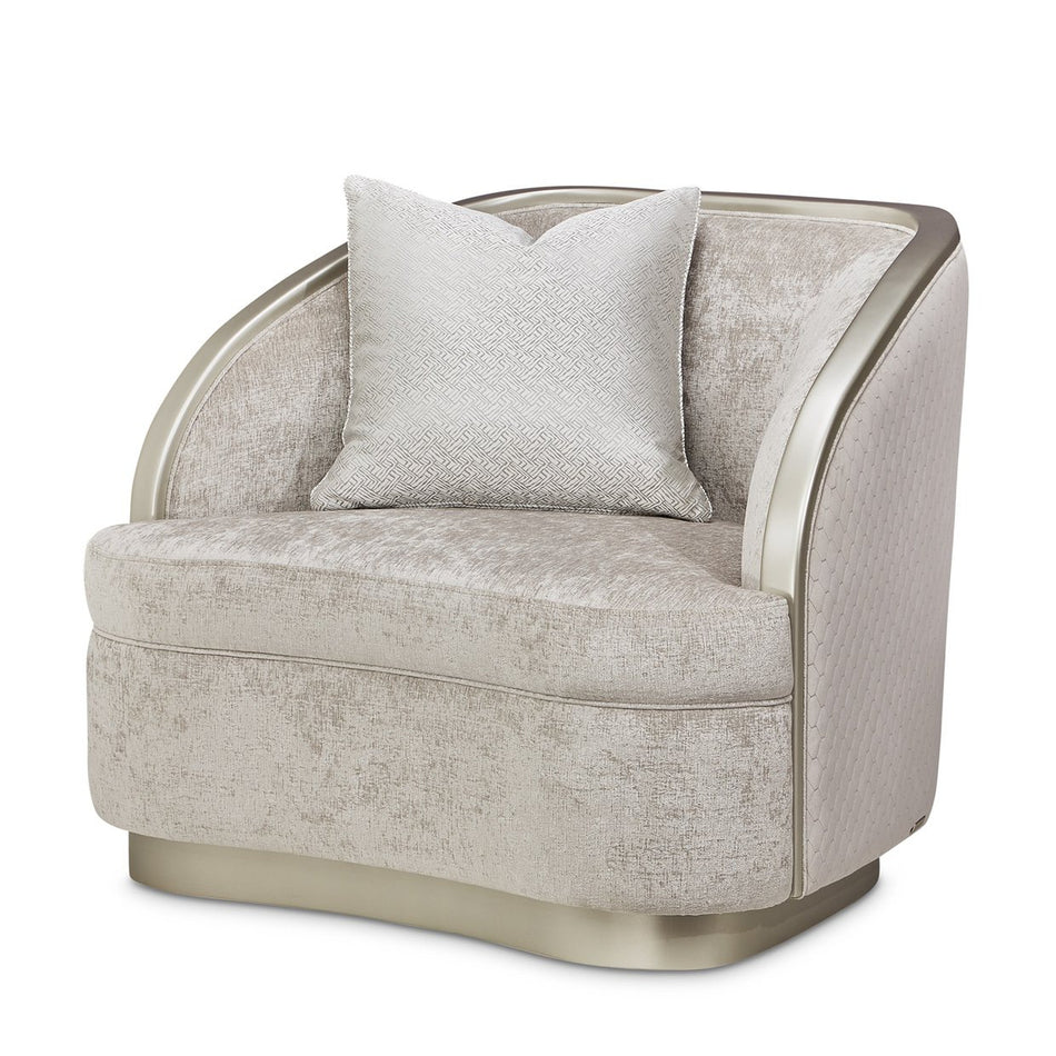 Michael Amini Lanna Matching Chair Storm Silver Mist