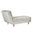 Michael Amini Lanna Armless Chaise Storm Silver Mist