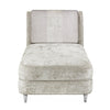 Michael Amini Lanna Armless Chaise Storm Silver Mist