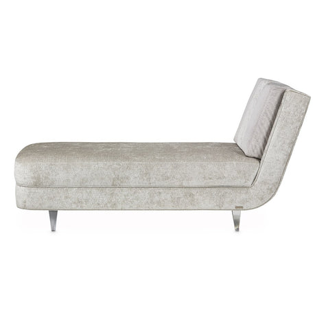 Michael Amini Lanna Armless Chaise Storm Silver Mist