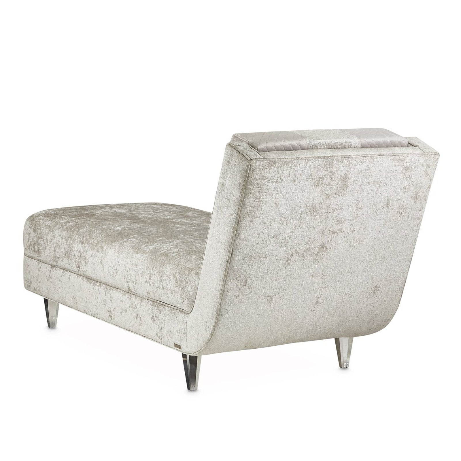 Michael Amini Lanna Armless Chaise Storm Silver Mist