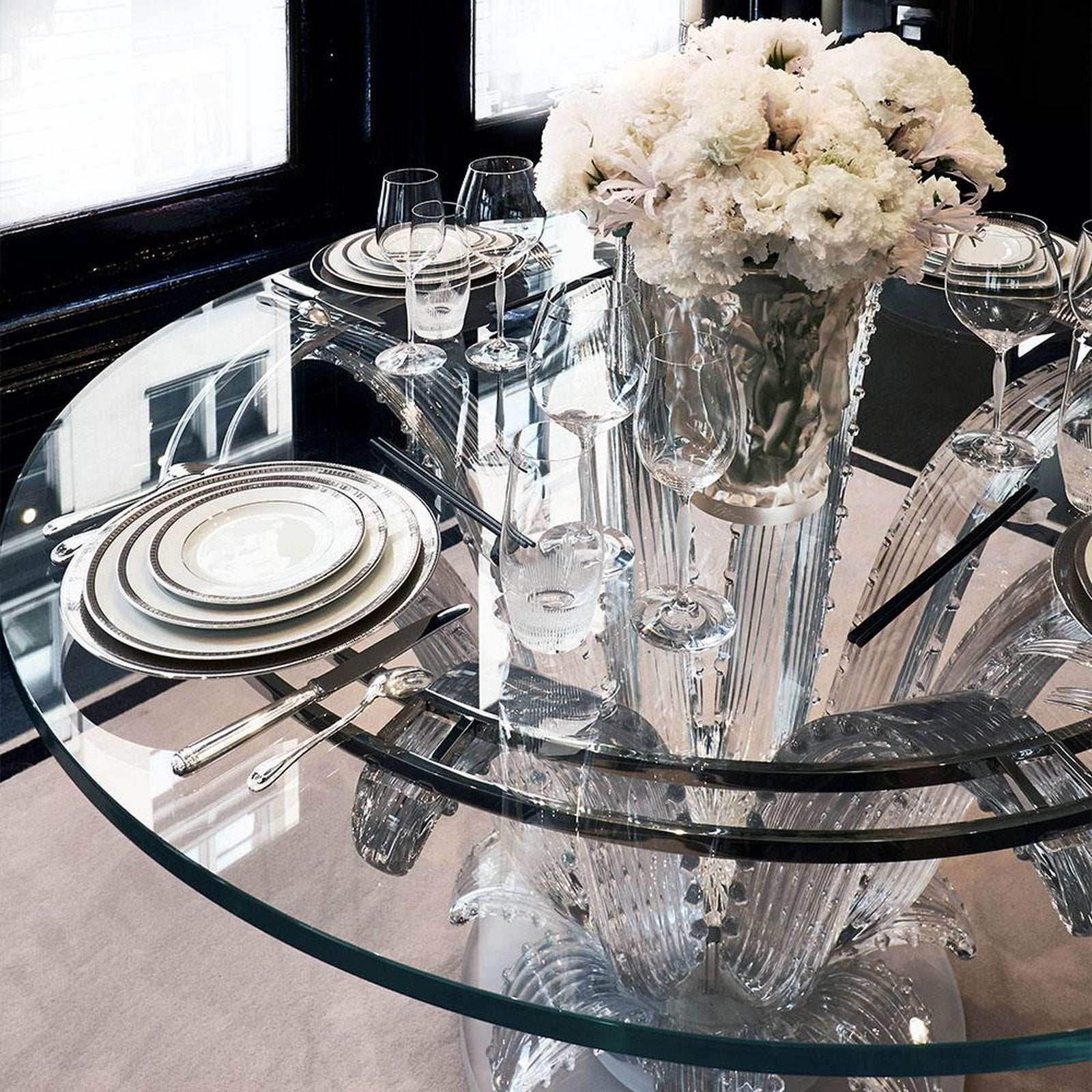 Lalique Cactus Round Table