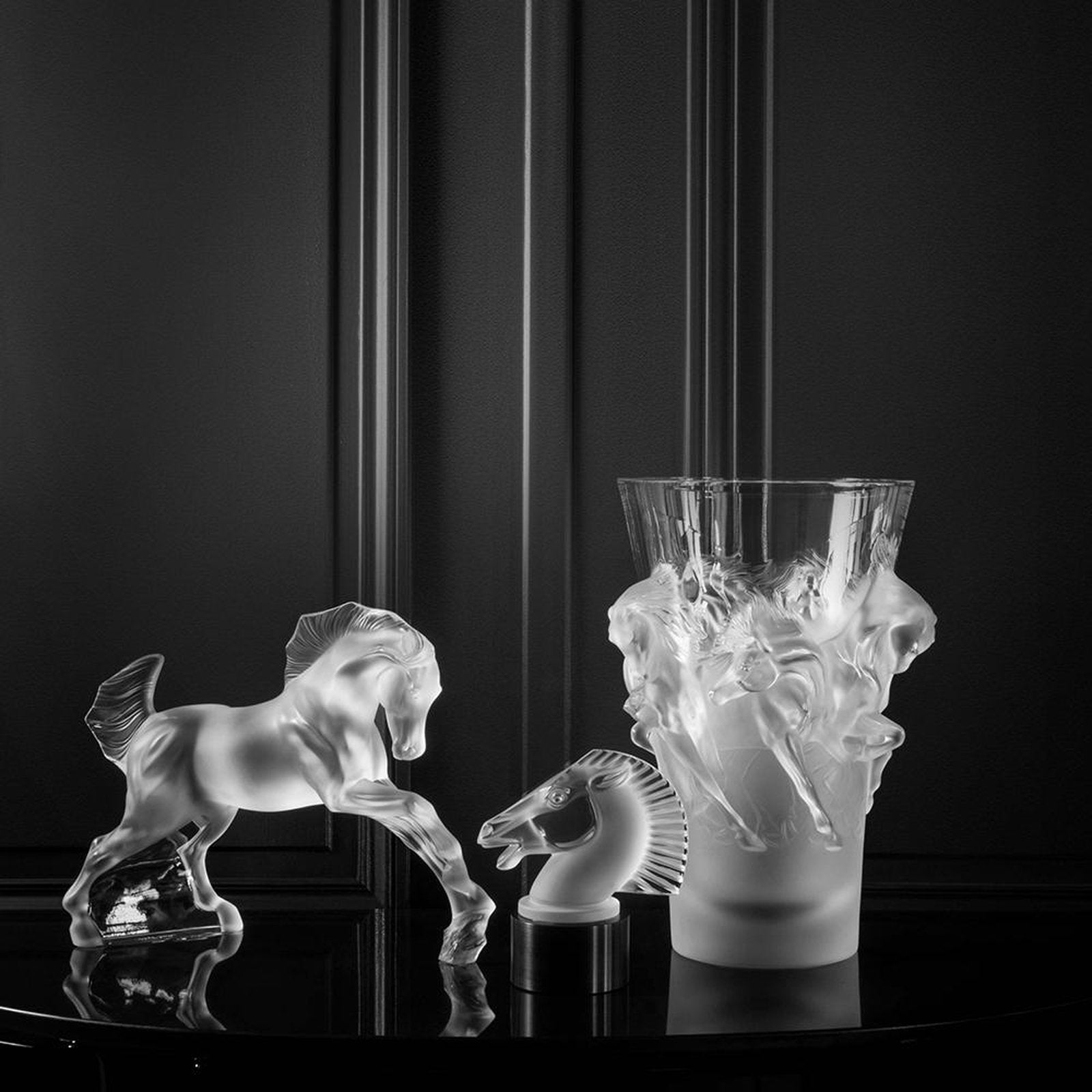 Lalique Equus Vase