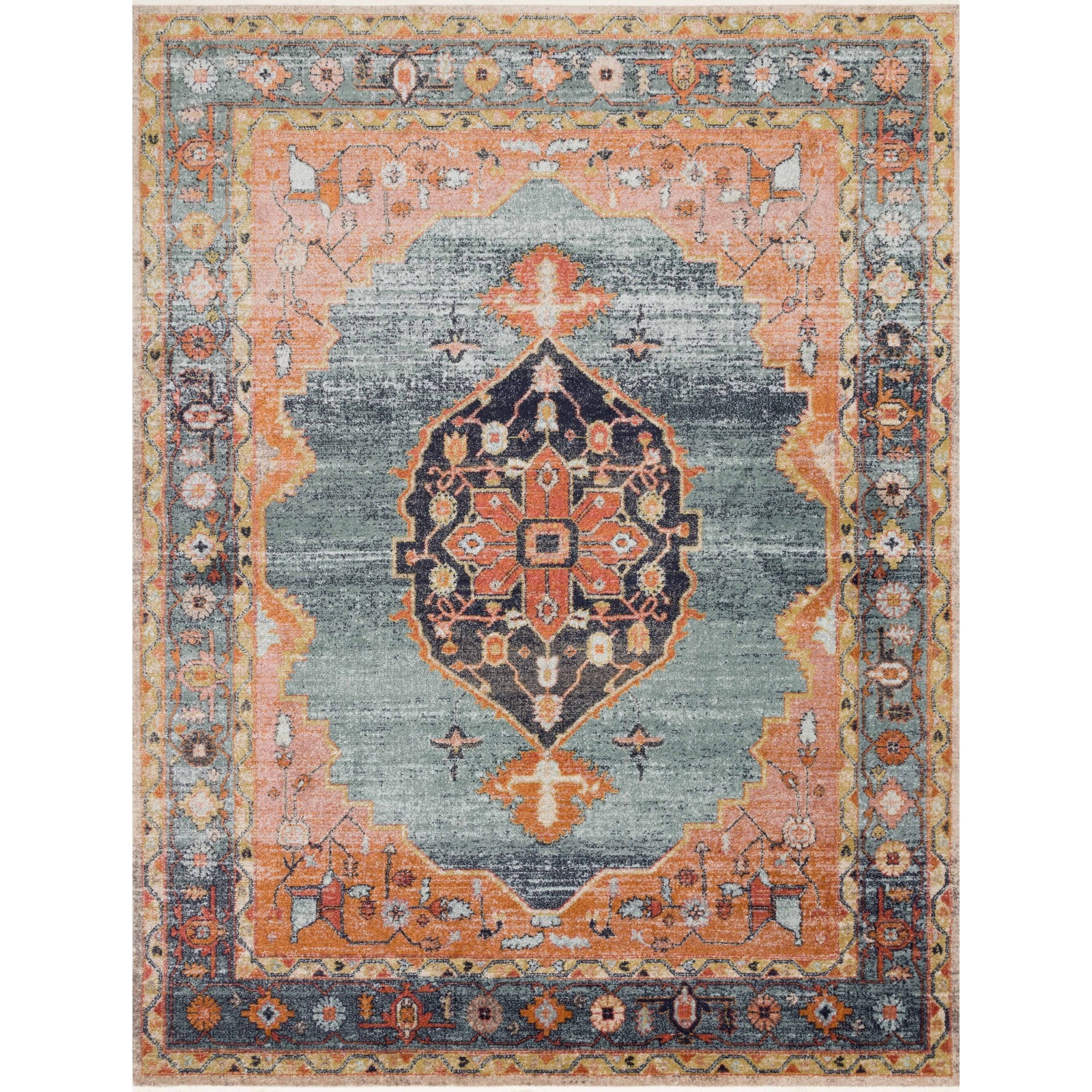 Loloi Magnolia Home Graham GRA-02 Rug in Blue / Sunrise