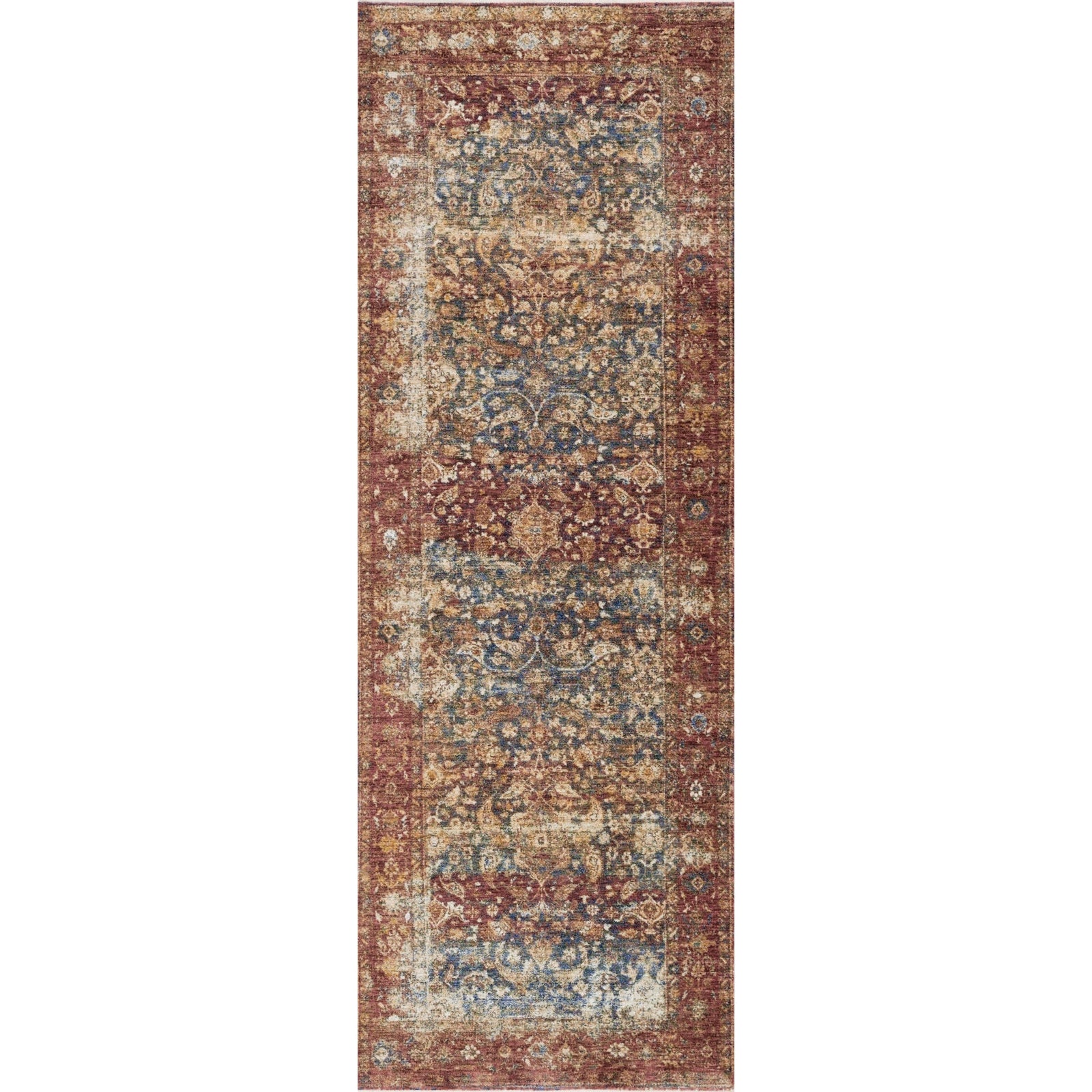 Loloi Magnolia Home Kennedy KEN-05 Rug in Denim / Brick