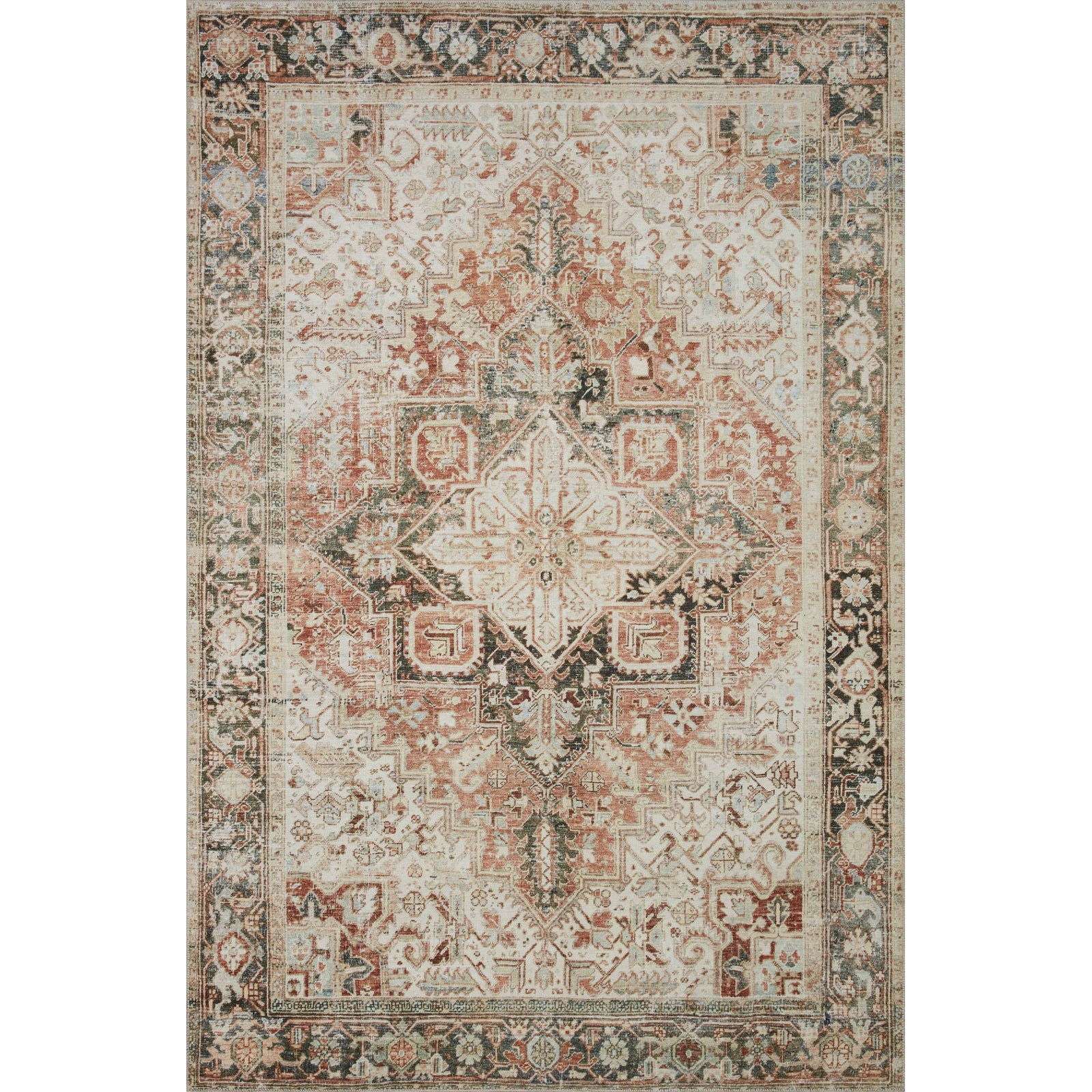 Loloi Magnolia Home Lenna LEA-03 Rug in Rust / Charcoal