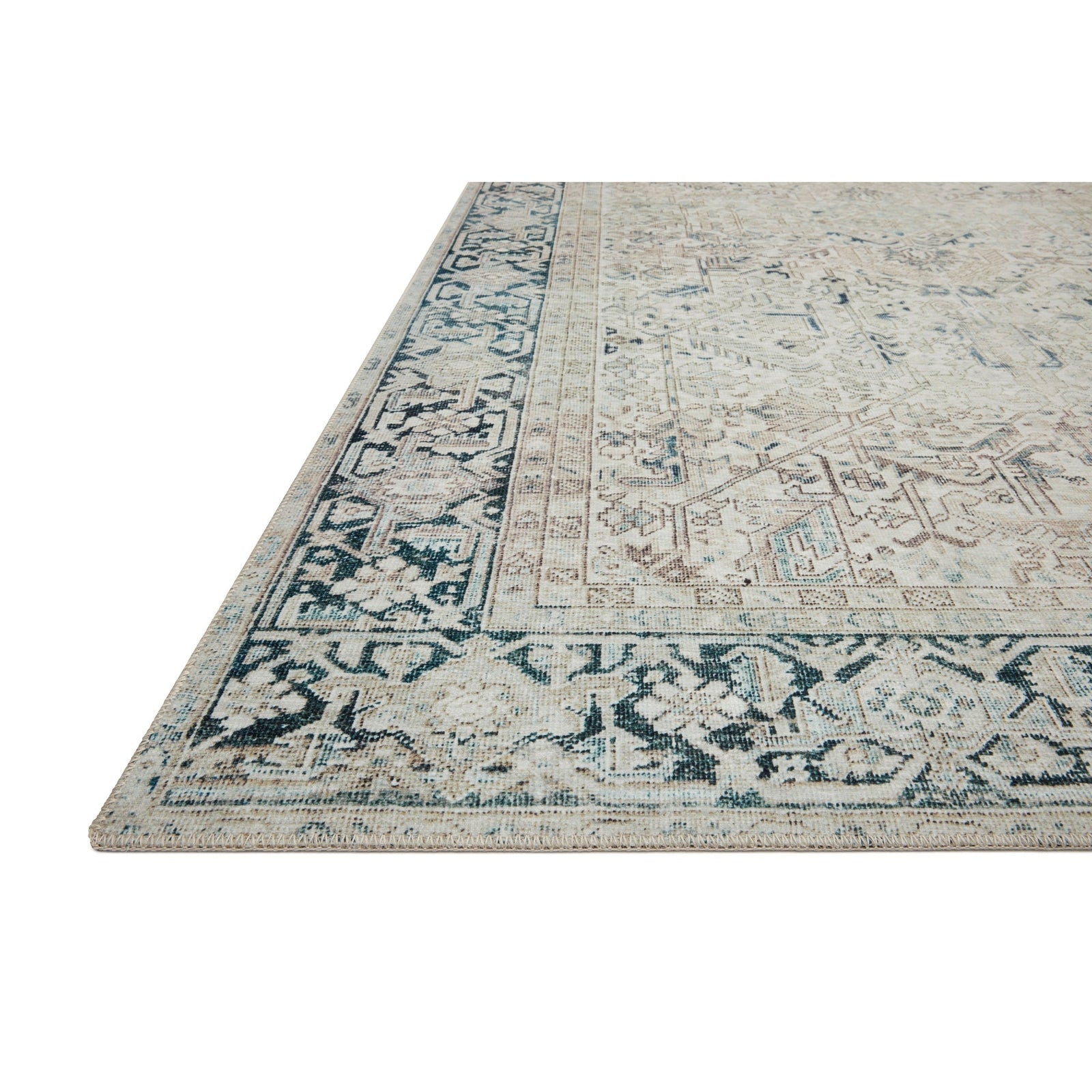 Loloi Magnolia Home Lenna LEA-06 Rug in Natural / Denim