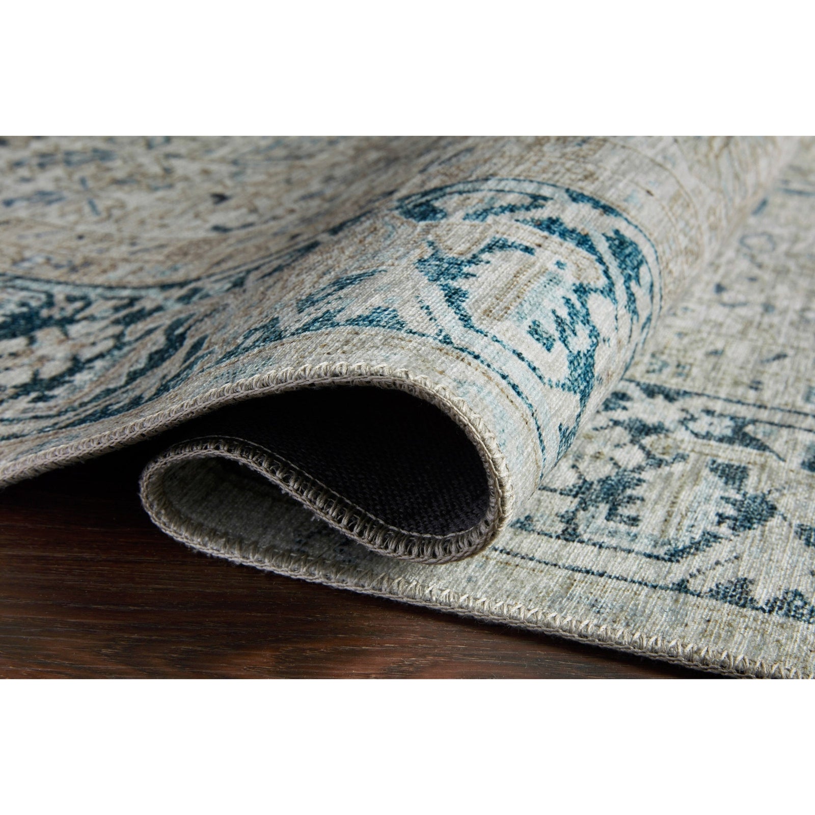 Loloi Magnolia Home Lenna LEA-06 Rug in Natural / Denim