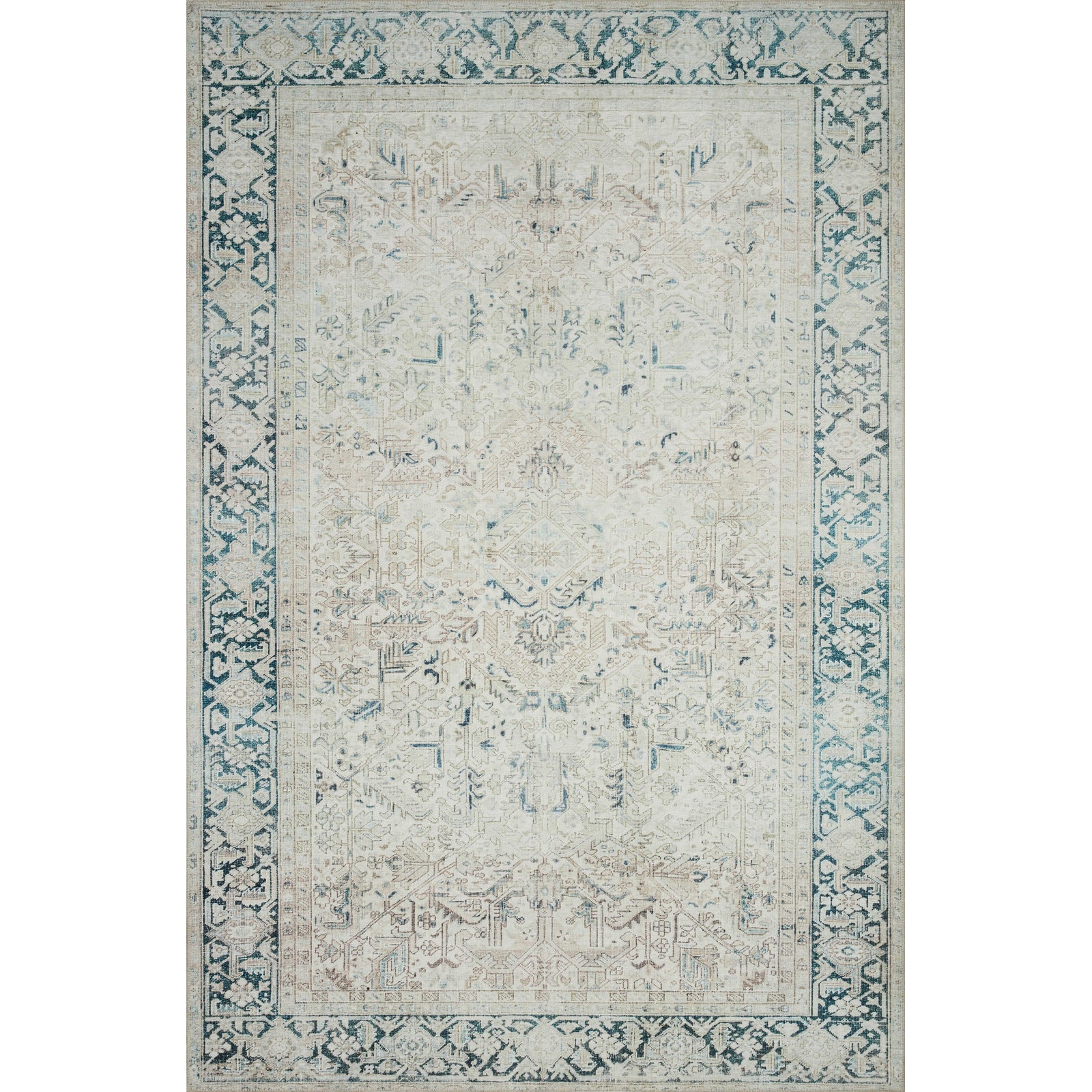 Loloi Magnolia Home Lenna LEA-06 Rug in Natural / Denim