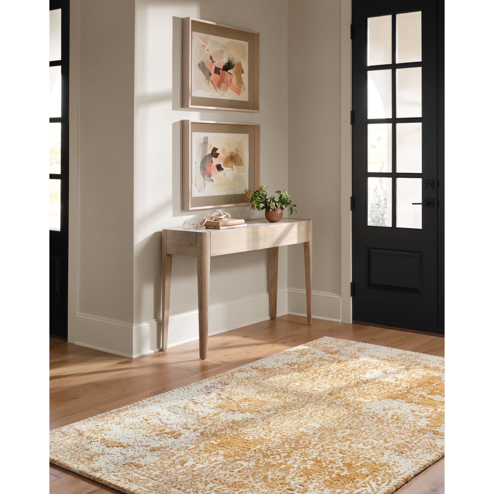 Loloi Magnolia Home Lindsay LIS-01 Rug in Gold / Antique White