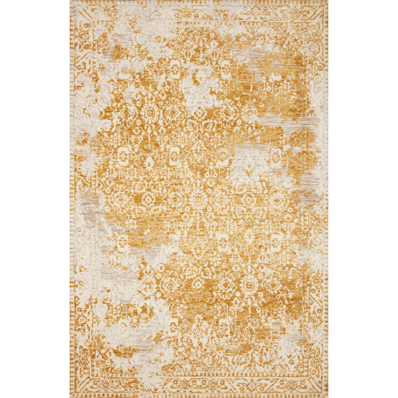 Loloi Magnolia Home Lindsay LIS-01 Rug in Gold / Antique White