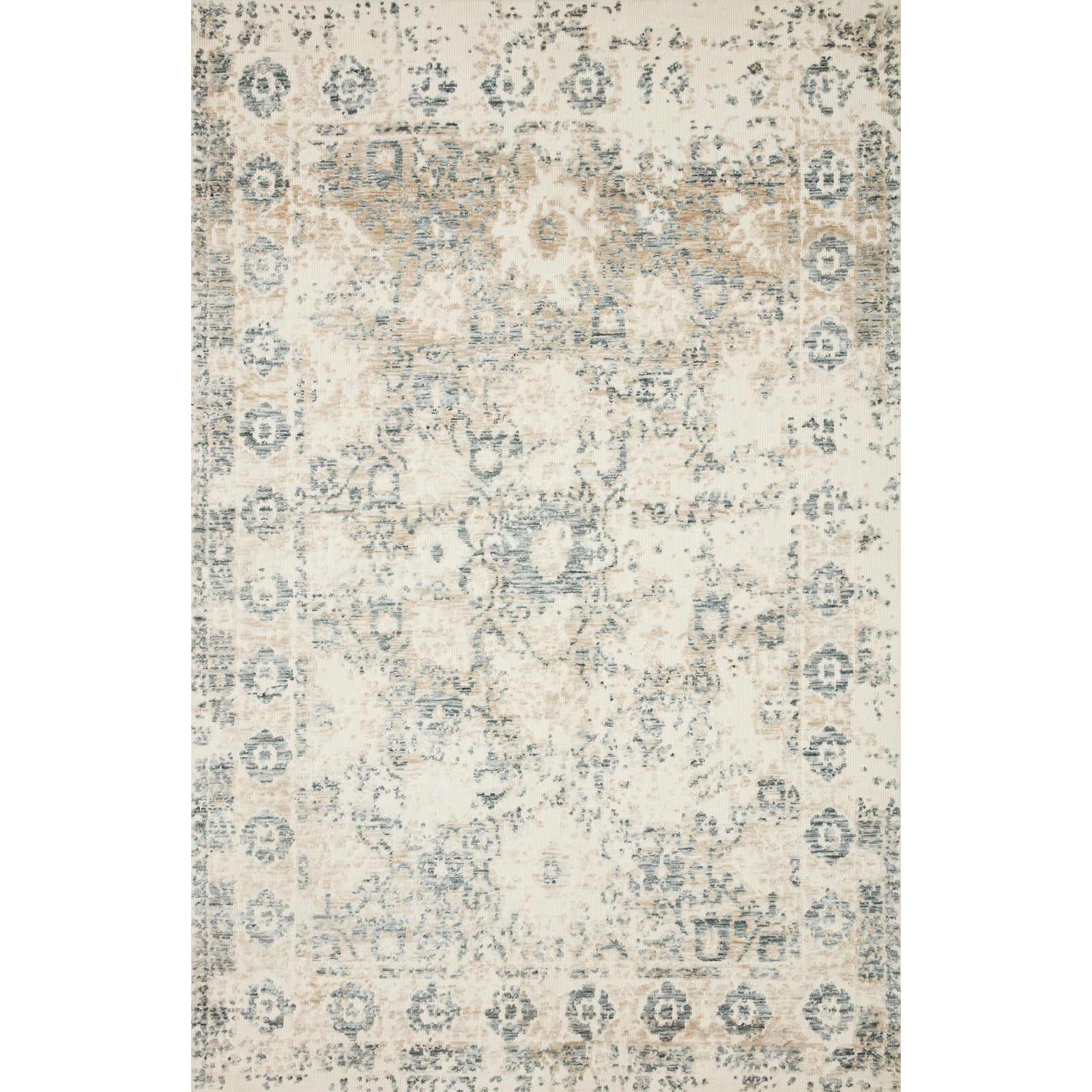 Loloi Magnolia Home Lindsay LIS-03 Rug in Antique White / Aqua