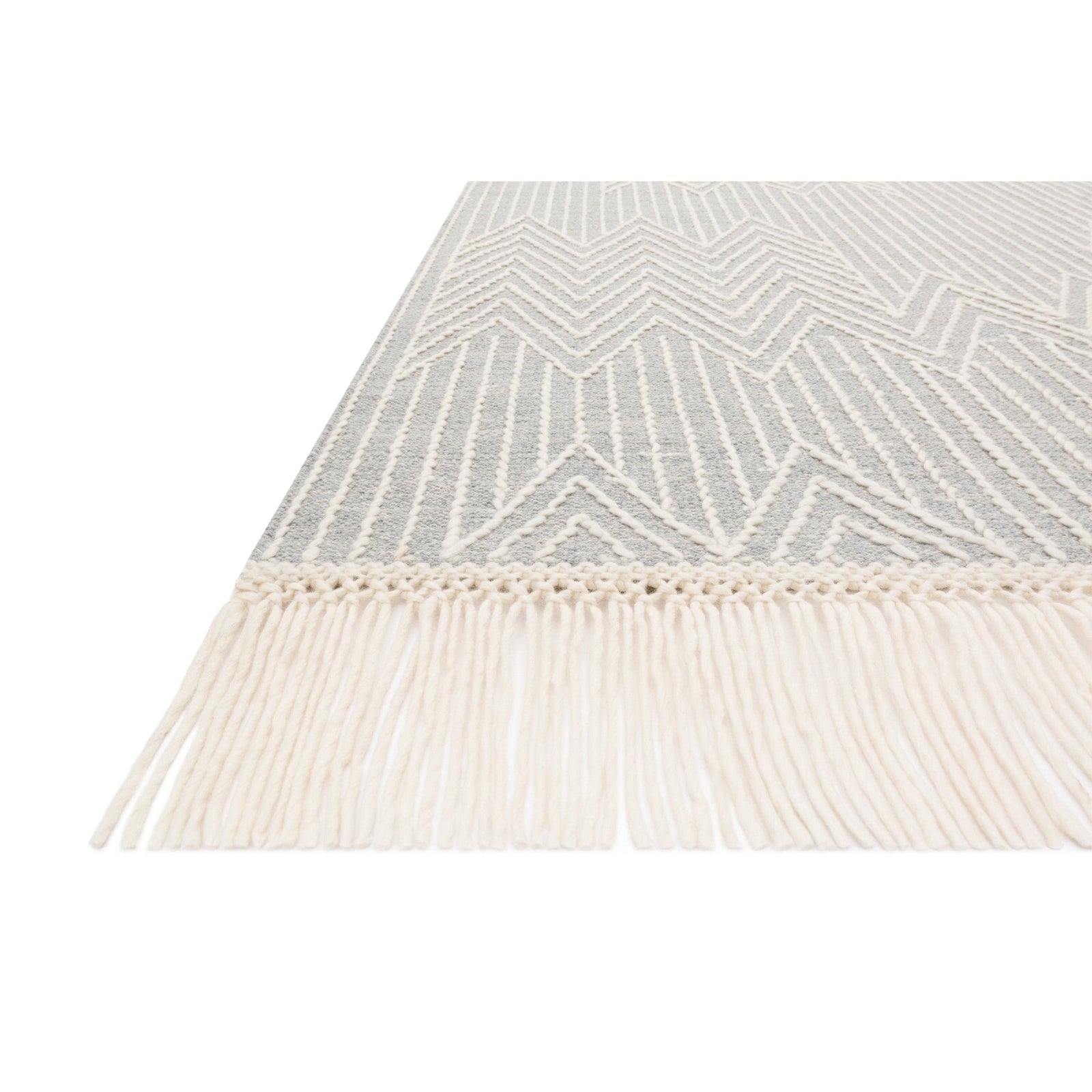 Loloi Magnolia Home Newton NET-02 Rug in Light Grey / Ivory