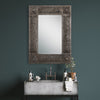 Modern Accents Embossed Metal Frame Mirror