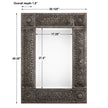 Modern Accents Embossed Metal Frame Mirror